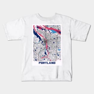 Portland - United States MilkTea City Map Kids T-Shirt